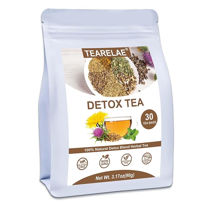 TEARELAE - Detox Tea, Dandelion Root, Licorice Root, Peppermint - Support Liver by TEARELAE
