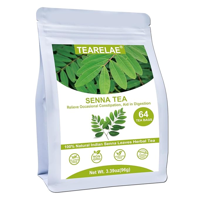 TEARELAE - Senna Tea, Hojas de Sen - Premium Indian Senna Leaves Tea Bags by TEARELAE