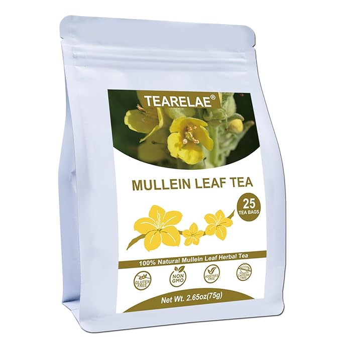 TEARELAE - Mullein Tea Bags For Lungs - 2.65 oz/75g - 100% Pure Natural Premium by TEARELAE