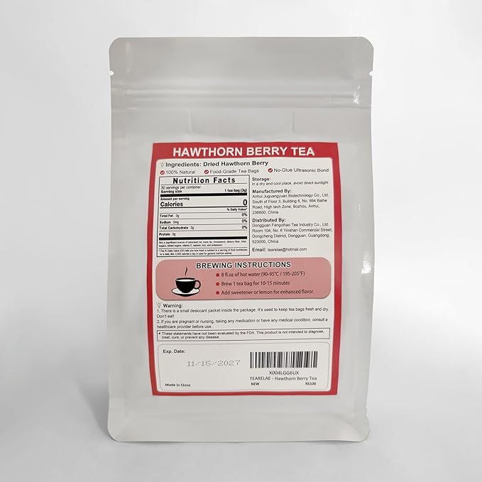 TEARELAE - Hawthorn Berry Herbal Tea Bags – Caffeine Free, Sweet & Tart Flavor - Image 2