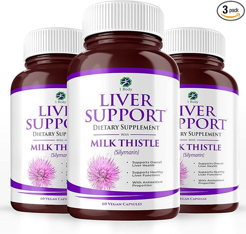 1 Body Liver Cleanse Detox & Repair – Milk Thistle Liver Support Supplement by 1Body