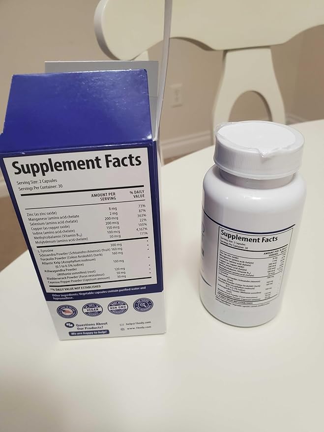 1 Body Thyroid Support Supplement, 60-Day Supply, 2 Pack - Image 9