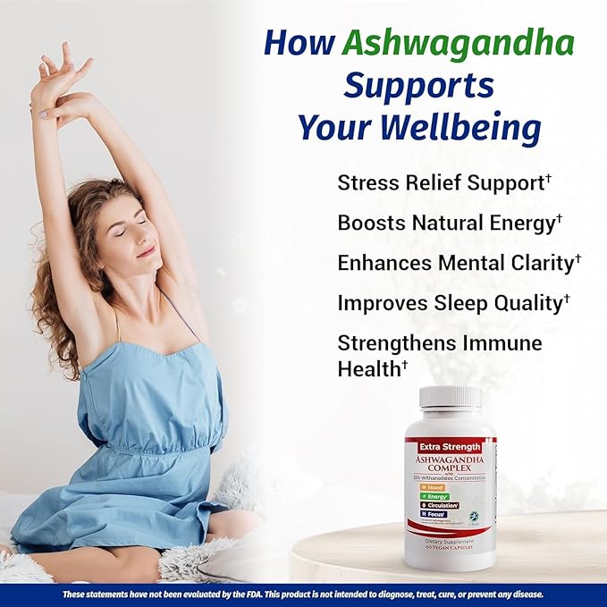 1 Body Ashwagandha Complex Supplement, Focus and Energy Support, 120 Vegan - Image 3