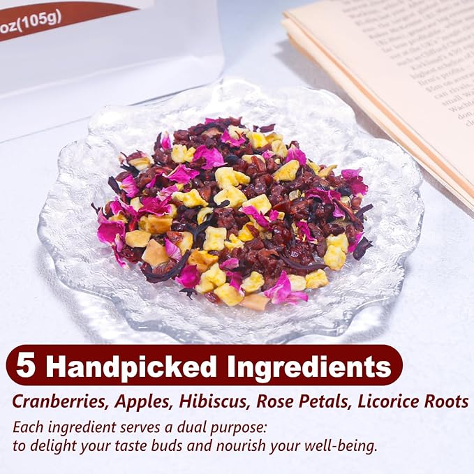 TEARELAE - Cranberry Apple Tea Bags, Rose Petals & Licorice Root - - Image 3