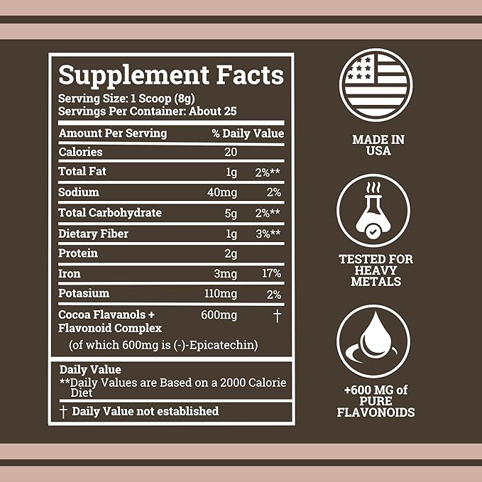 Black Forest High Flavanol Cocoa Powder10X More Flavanols Than Cocoa & 600mg of - Image 2
