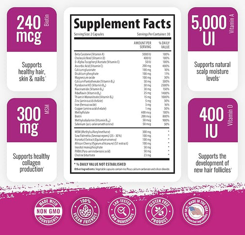 1 Body Hair Skin Nails Vitamin Complex - Image 2