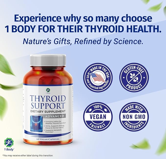 1 Body Thyroid Support Supplement, 60-Day Supply, 2 Pack - Image 4