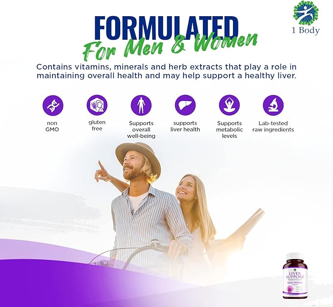 1 Body Liver Cleanse Detox & Repair – Milk Thistle Liver Support Supplement - Image 5