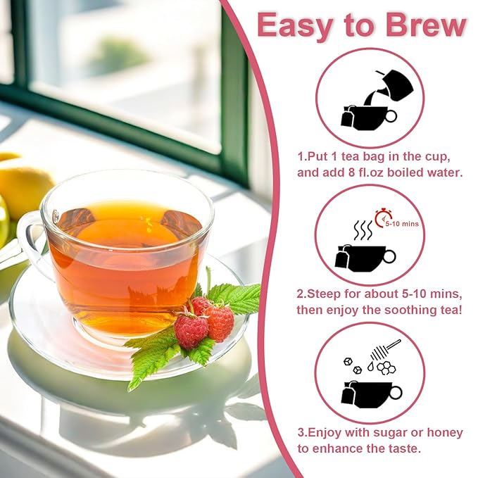 TEARELAE - Raspberry Leaf Tea - 1.5g x 60 Count - Premium Red Raspberry Leaves - Image 5