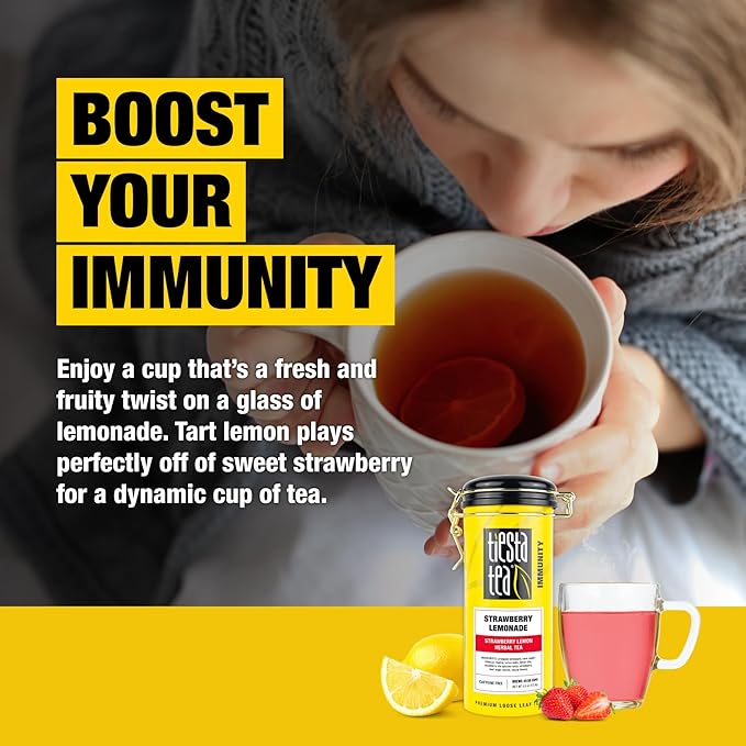 Tiesta Tea - Strawberry Lemonade, Loose Leaf, Strawberry Lemon Herbal Tea - Image 4