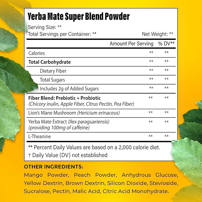 FreshDrinkUS, Premium 6.35oz Yerba Mate Super Blend Powder – Plant-Based - Image 2