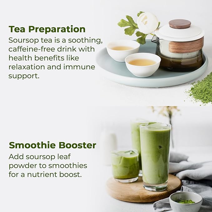 4.5oz Premium Soursop Leaf Powder – 100% Pure & Natural | Graviola Leaves - Image 5