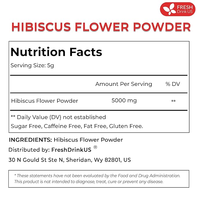 FreshDrinkUS, Premium 40oz Hibiscus Flower Powder, 100% Natural and Pure from - Image 2