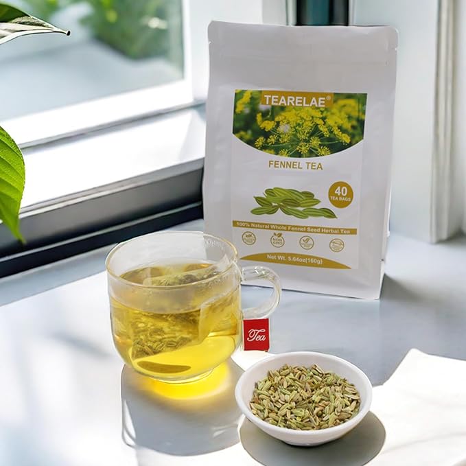 TEARELAE - Fennel Tea - 4g x 40 Count - Whole Fennel Seeds Herbal Tea Bags - - Image 4