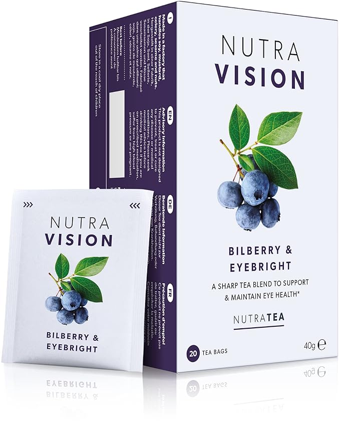 NUTRAVISION - Eye Health Tea – Includes Bilberry & Eyebright - by NutraTea