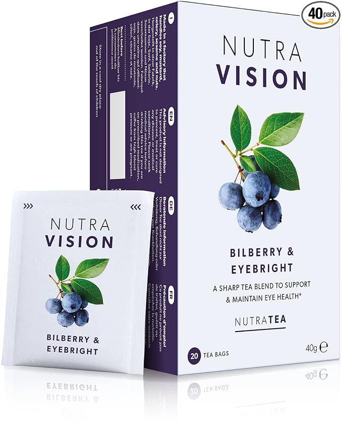 NUTRAVISION - Eye Health Tea – Includes Bilberry & Eyebright - by NutraTea