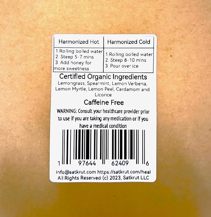 SanosTea New Improved Organic Lemongrass Premium Herbal tea, refreshing - Image 2