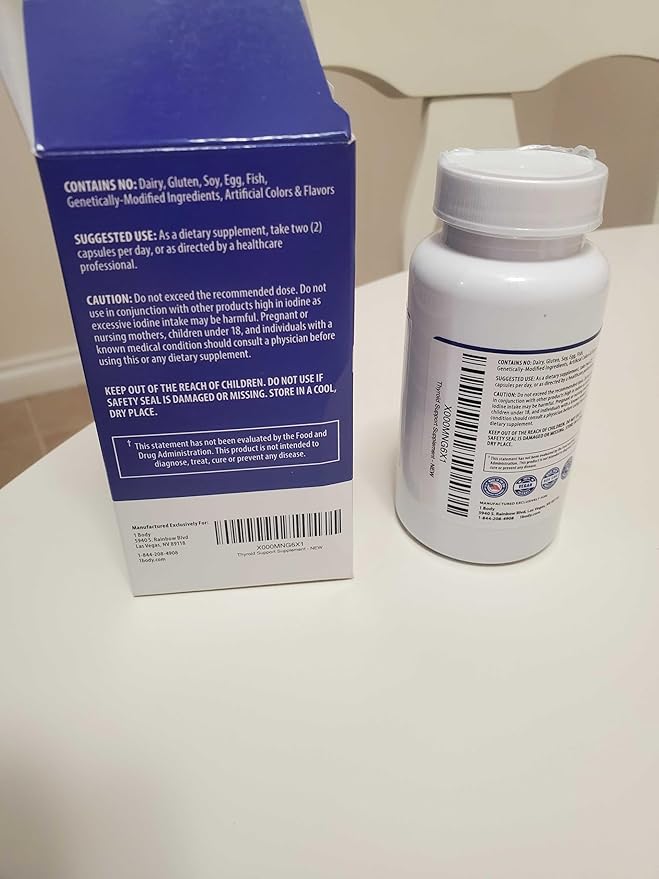 1 Body Thyroid Support Supplement, 90-Day Supply, 3 Pack - Image 8