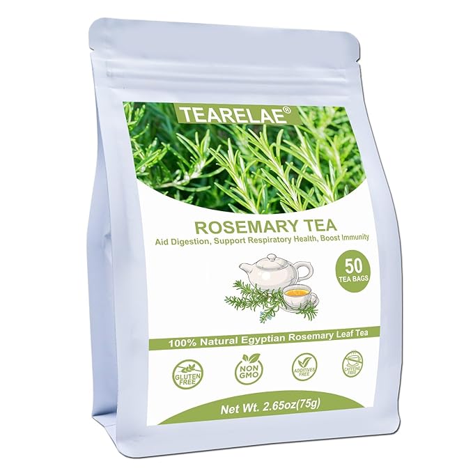 TEARELAE - Rosemary Tea - 1.5g x 50 Count - 100% Pure Rosemary Leaves Tea Bag - by TEARELAE