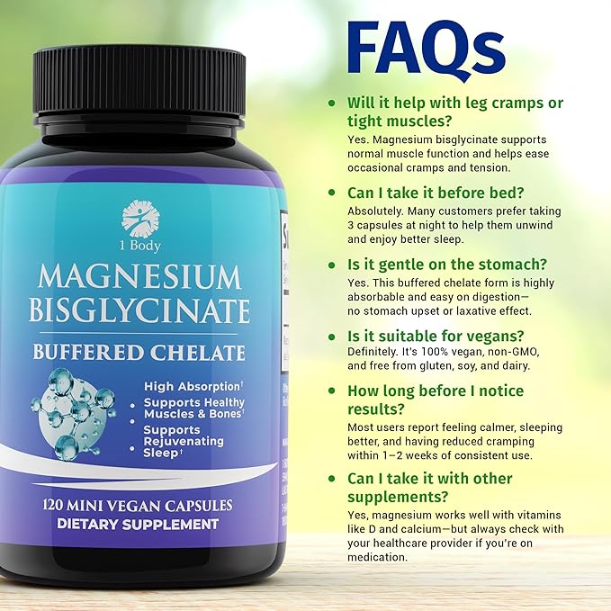 1 Body Magnesium Bisglycinate Capsules - Image 8