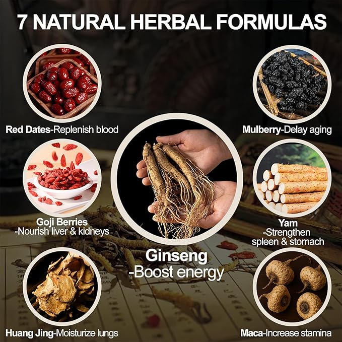 Six Treasure Kidney Cleanse Tea – Ginseng Five Treasures Herbal Detox Tea - Image 3