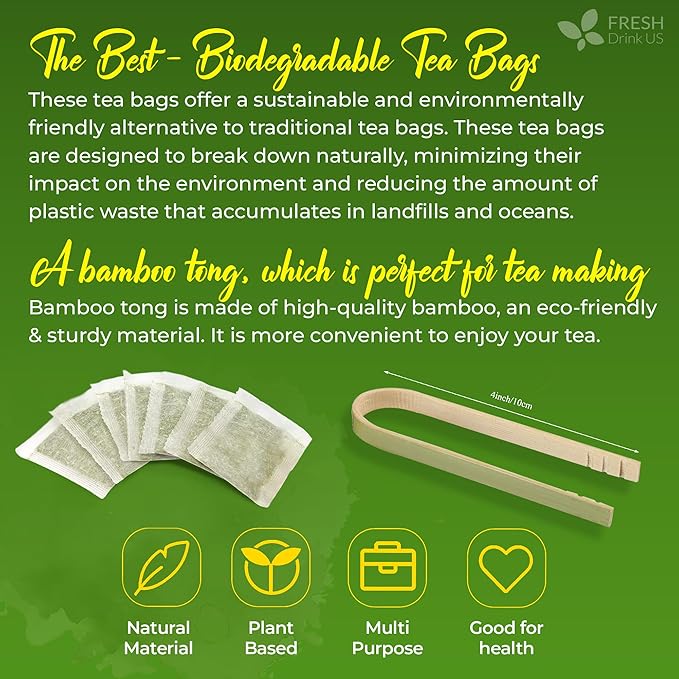 FreshDrinkUS, Premium 200 Fennel Tea Bags, 100% Natural & Pure from Fennel - Image 8