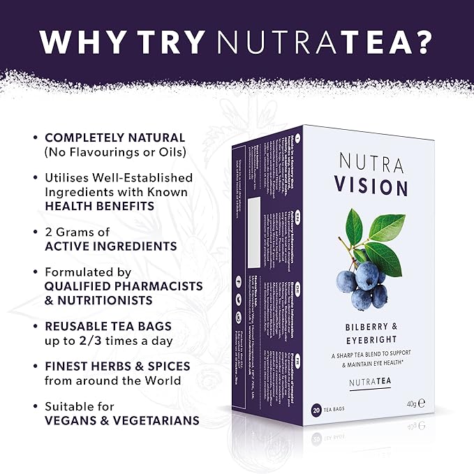 NUTRAVISION - Eye Health Tea – Includes Bilberry & Eyebright - - Image 3