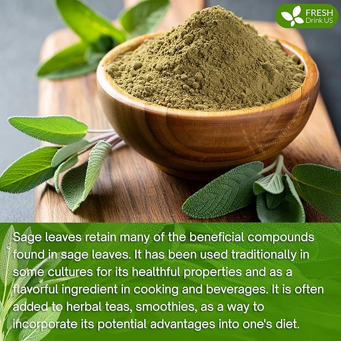 FreshDrinkUS, Sage Leaf Powder 8oz – Premium Culinary Herb, Pure Ground Sage - Image 9