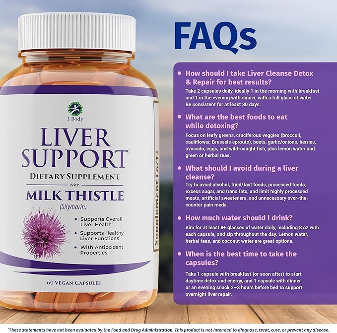 1 Body Liver Support Supplement - Image 8