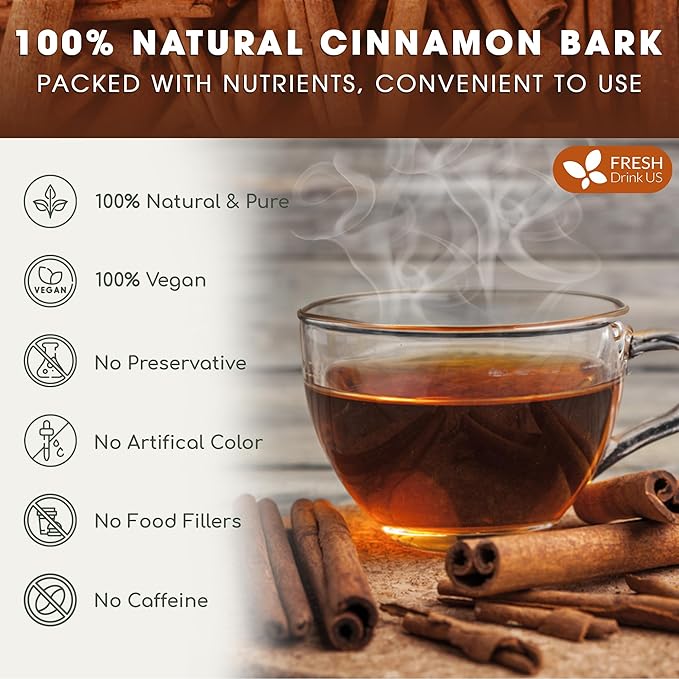 FreshDrinkUS, Premium 30+ Cinnamon Dried Sticks, Whole Sticks, 100% Natural & - Image 4