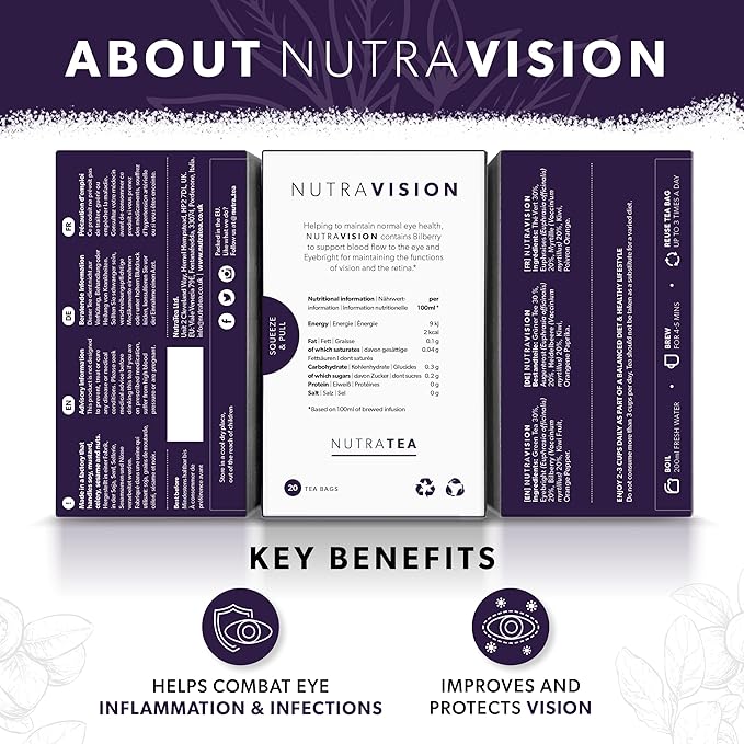 NUTRAVISION - Eye Health Tea – Includes Bilberry & Eyebright - - Image 2