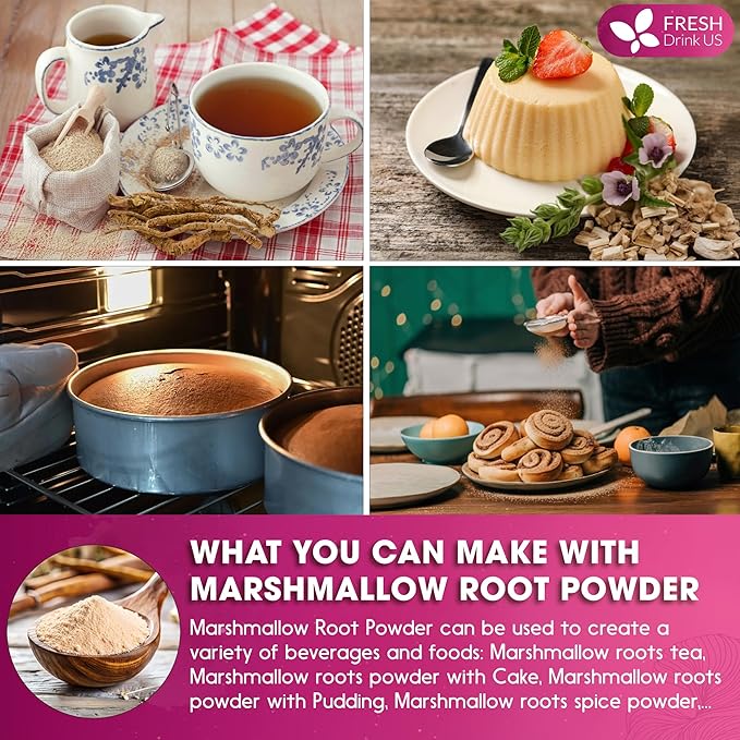 FreshDrinkUS, Premium 16oz Marshmallow Root Powder. Finely Ground – Premium - Image 8