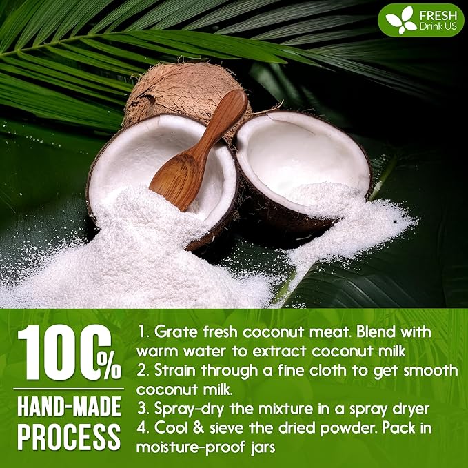 FreshDrinkUS, Coconut Milk Powder 16oz – Creamy & Rich Coconut Flavor – Great - Image 7