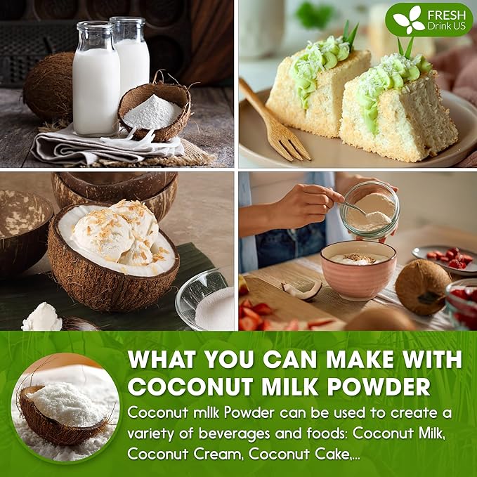 FreshDrinkUS, Coconut Milk Powder 16oz – Creamy & Rich Coconut Flavor – Great - Image 8