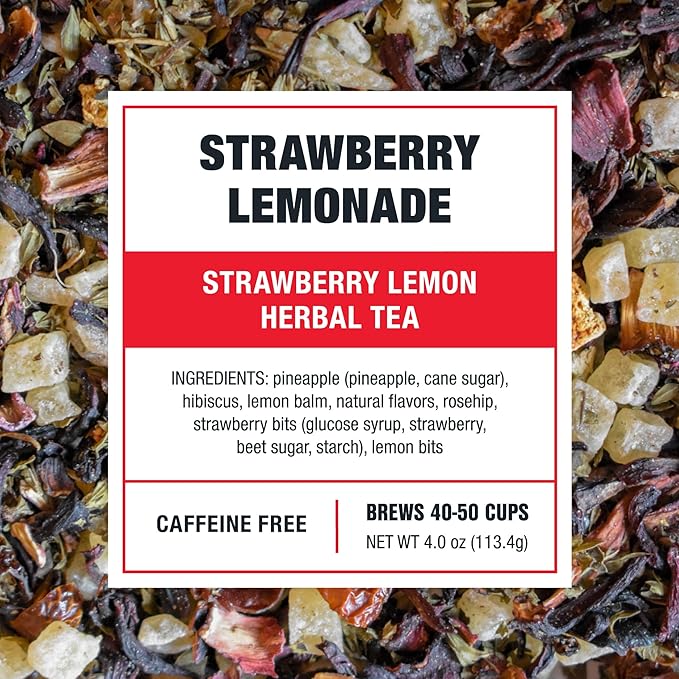 Tiesta Tea - Strawberry Lemonade, Loose Leaf, Strawberry Lemon Herbal Tea - Image 3