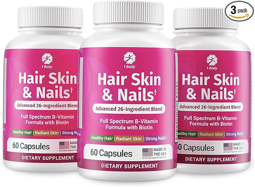 1 Body Hair Skin Nails Vitamin Complex by 1Body