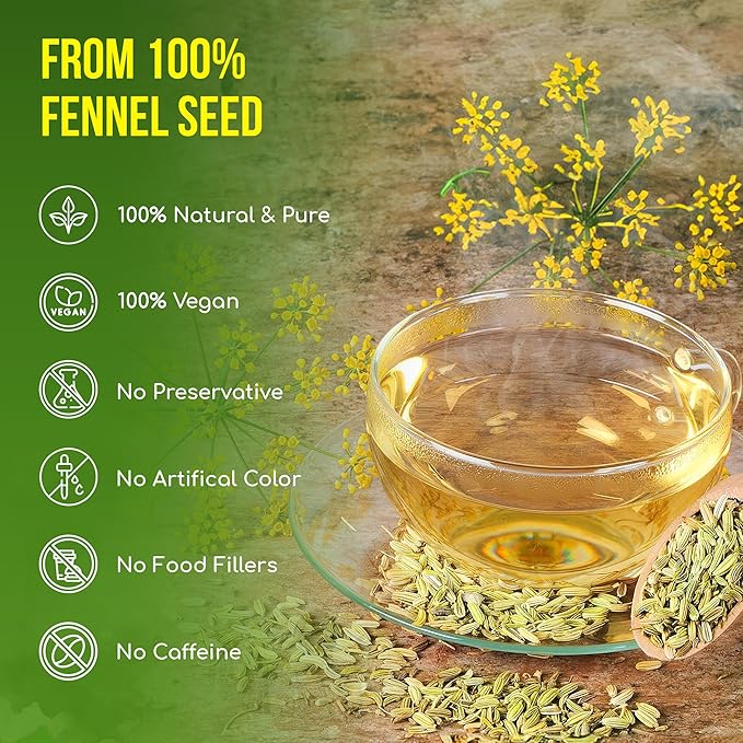 FreshDrinkUS, Premium 200 Fennel Tea Bags, 100% Natural & Pure from Fennel - Image 4