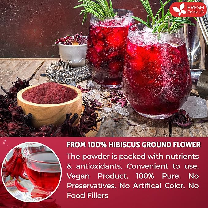 FreshDrinkUS, Premium 40oz Hibiscus Flower Powder, 100% Natural and Pure from - Image 4